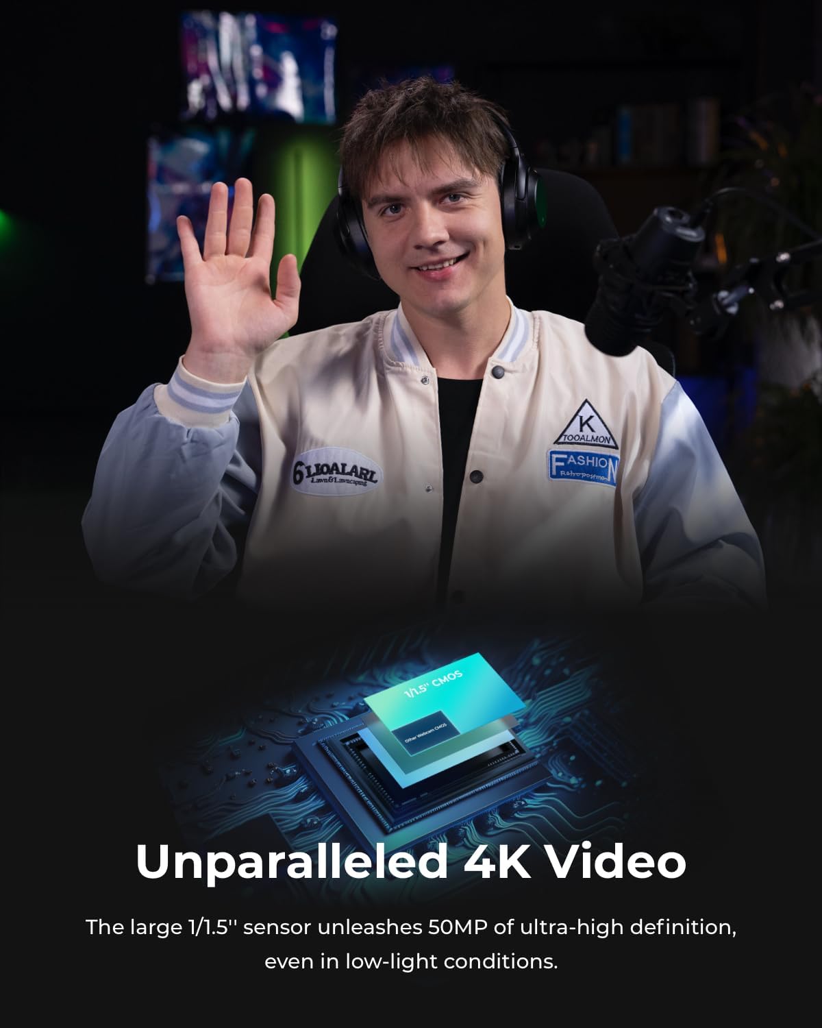 OBSBOT Tiny 2 Webcam 4K Voice Control PTZ