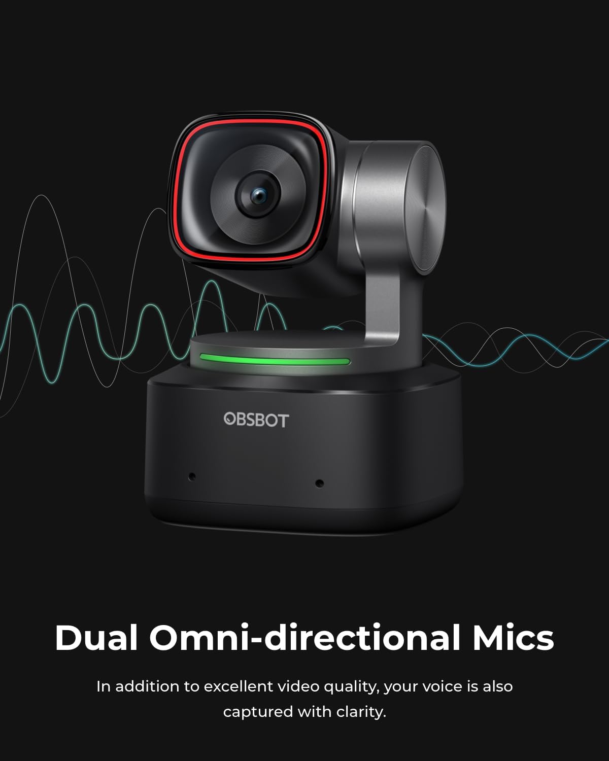 OBSBOT Tiny 2 Webcam 4K Voice Control PTZ