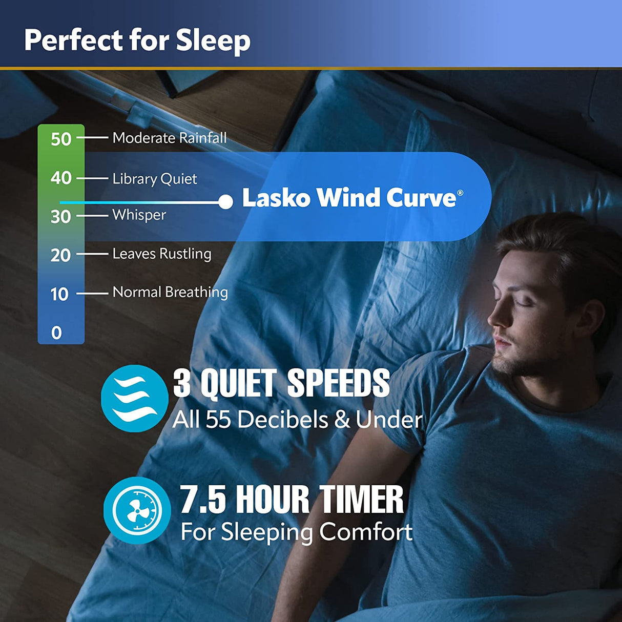 Ventilador de torre oscilante Lasko, control remoto, temporizador, 3 velocidades silenciosas, para dormitorio, sala de estar y oficina, 42", plateado, T42951