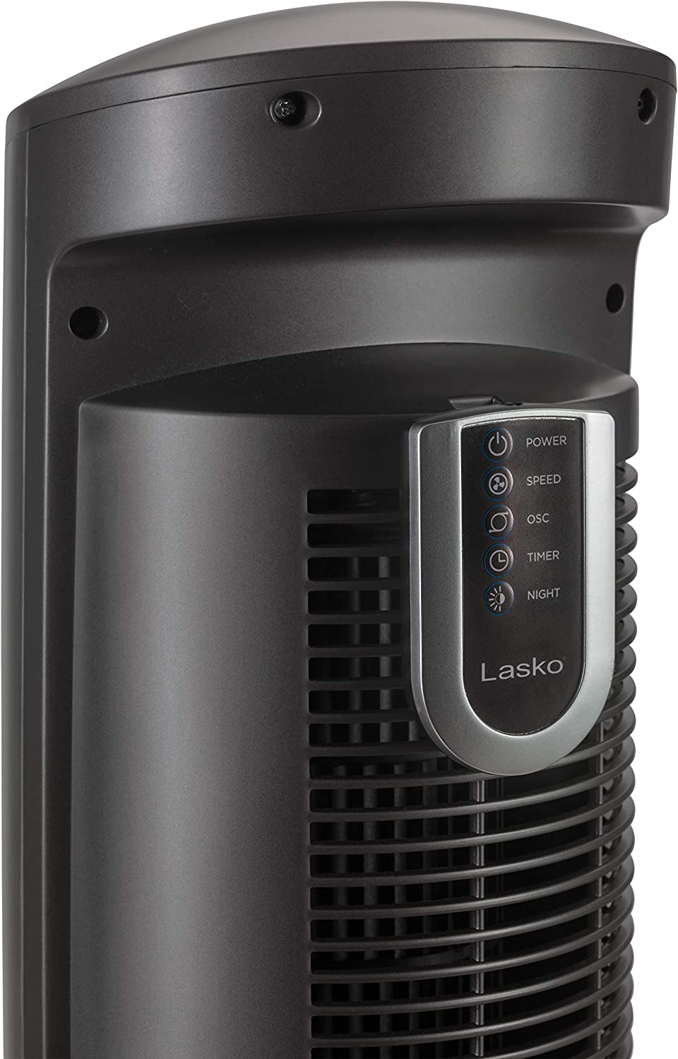 Ventilador de torre oscilante Lasko, control remoto, temporizador, 3 velocidades silenciosas, para dormitorio, sala de estar y oficina, 42", plateado, T42951