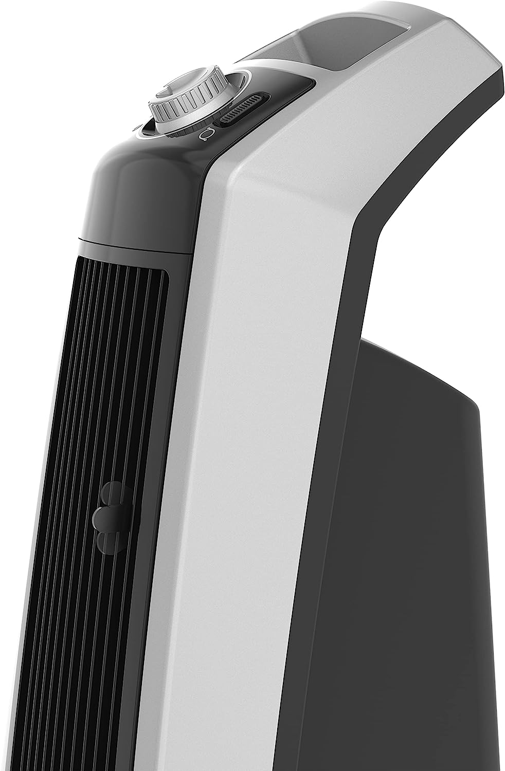 Ventilador de torre oscilante de alta velocidad Lasko, control remoto, temporizador, 3 velocidades potentes, para garaje, sótano y gimnasio, 35 pulgadas plateado y negro, U35115, grande