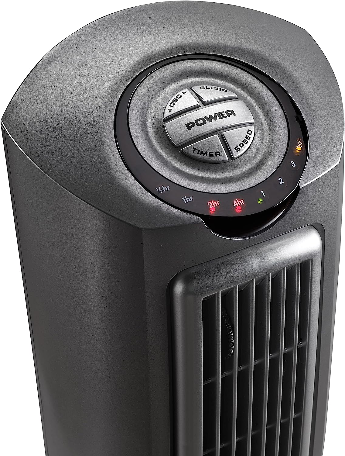 Ventilador de pedestal oscilante Lasko, altura ajustable, 3 velocidades silenciosas, temporizador, control remoto para dormitorio, sala de estar, oficina en casa y dormitorio universitario, 52 pulgadas, plateado y gris, 2535