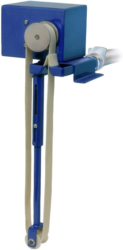 Abanaki Desnatador de aceite Lil' Blue con banda de base a fondo de 1" de ancho y 12" de largo y motor de 110 V y 60 ciclos