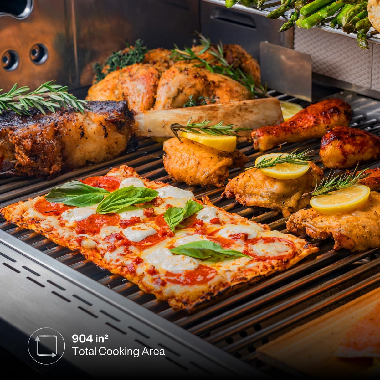 Cabezal de isla para parrilla de gas empotrable Spire Premium de 6 quemadores, parrilla de propano de acero inoxidable de 36 pulgadas con quemador trasero, 73,000 BTU, - 740-0781P