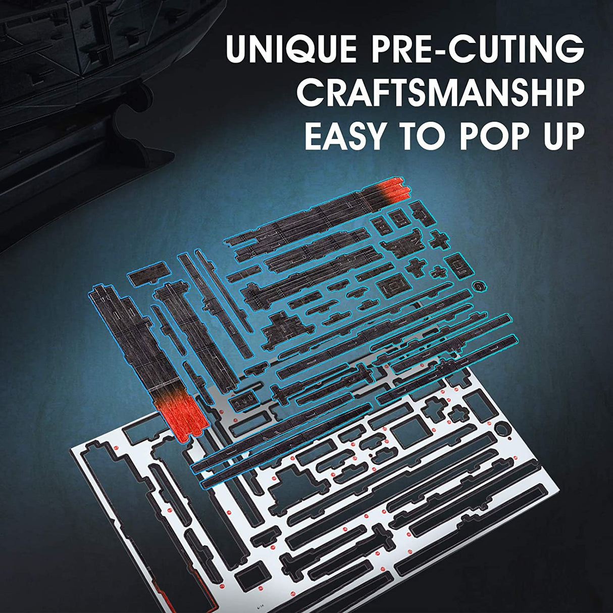 Rompecabezas 3D para adultos Barco pirata LED La venganza de la reina Ana Grande 27''