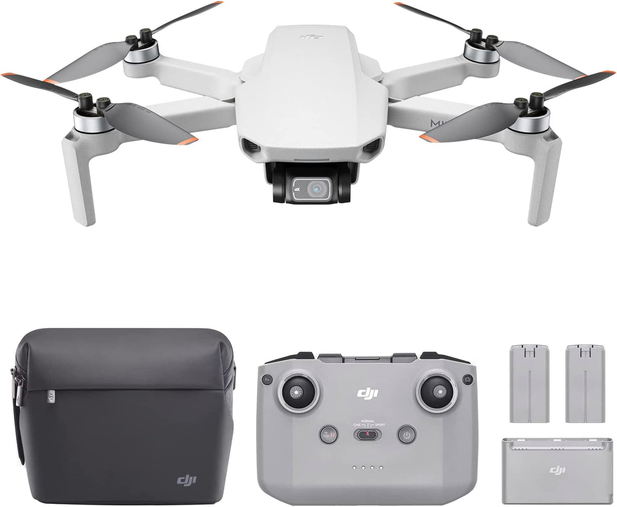 Mini Drone Dji Mavic Mini 2 CP.MA.00000306.01 Fly More Combo Con Cámara 4k Light Gray 3 Baterías