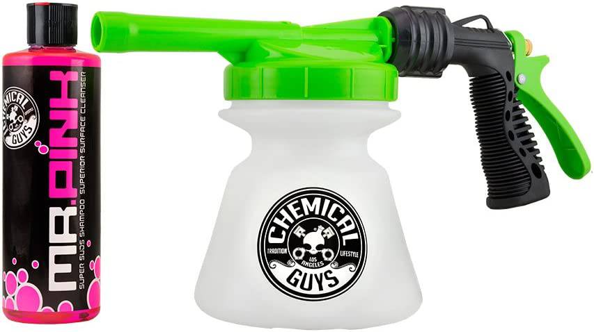 Chemical Guys HOL313 Limpiador superior de superficies (pistola de espuma Torq Snow Foam Blaster R1 y champú Mr. Pink Super Suds), 16 fl. oz, 1 paquete