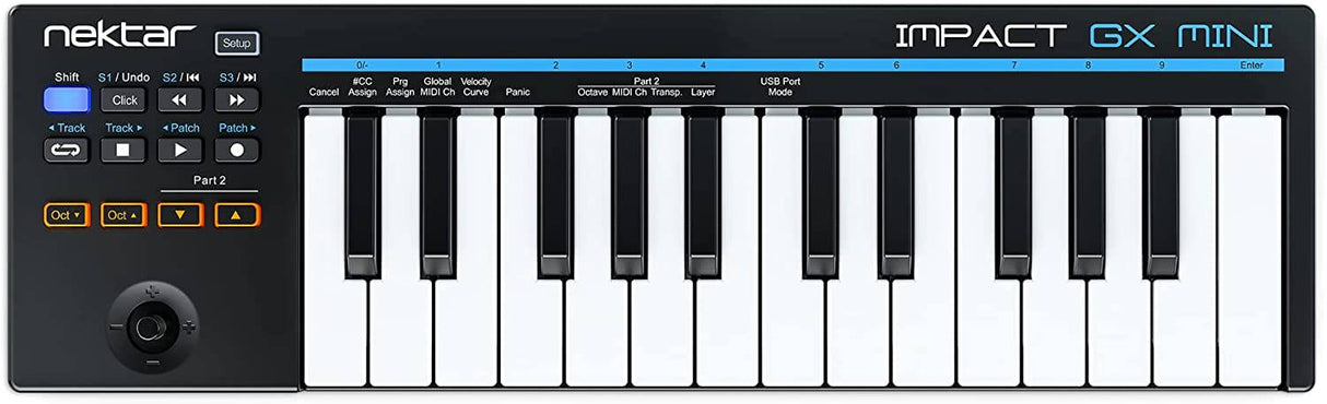 Nektar Impact GX Mini - Teclado controlador USB MIDI con integración Nektar DAW