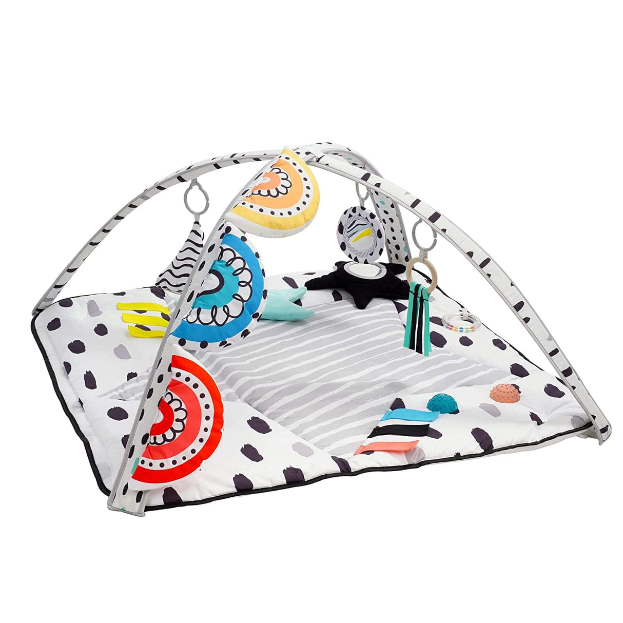 LADIDA Gimnasio de actividades multisensoriales basado en Satge para el desarrollo de la vista, el tacto y la audición, con tapete grande de 33 pulgadas Diseñado para recién nacidos y niños pequeños - DIGVICE MX