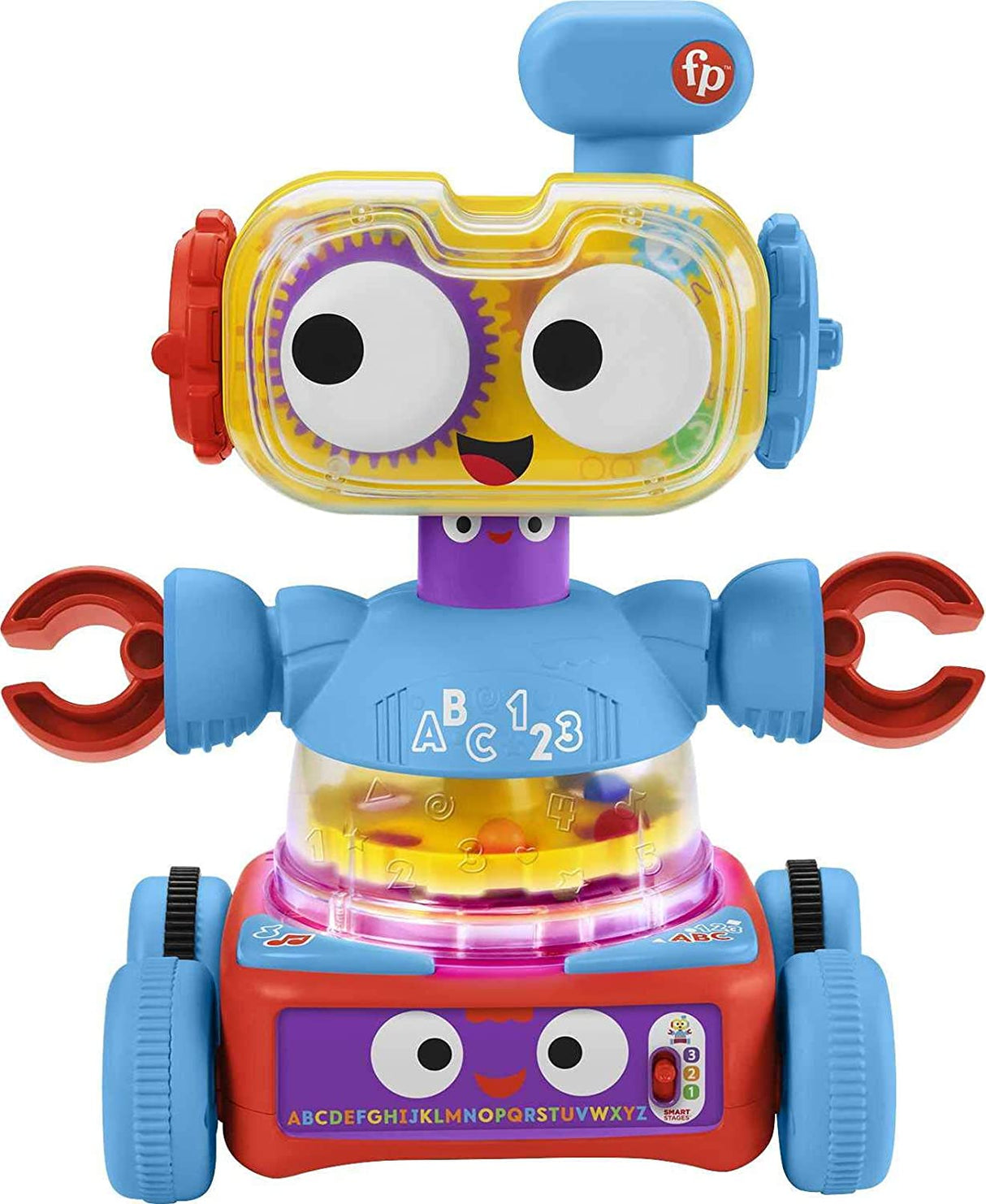 Fisher-Price Ultimate Learning Bot 4 en 1 con luces y música, juguetes para bebés y bebés de 6 meses - GTJ60