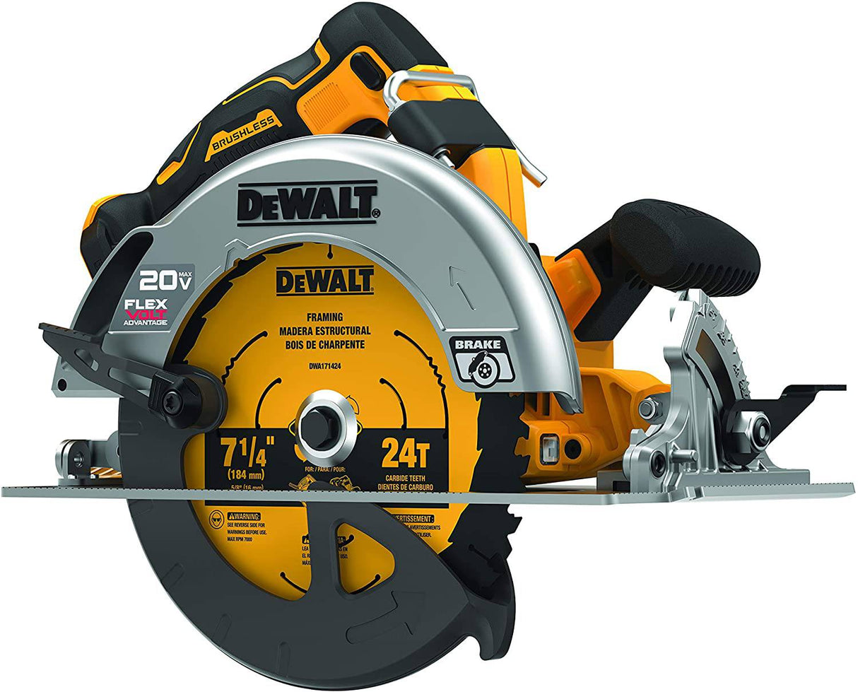 DEWALT FLEXVOLT ADVANTAGE 20V MAX* Sierra circular, 7-1/4 pulgadas, inalámbrica, solo herramienta (DCS573B) - DIGVICE MX