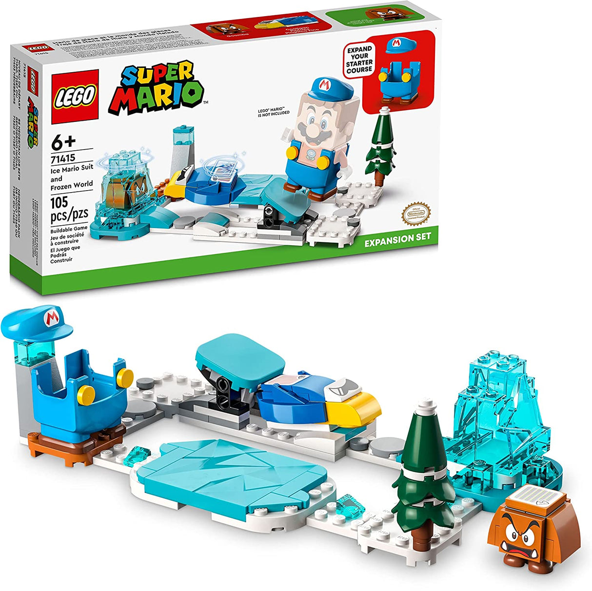 LEGO Super Mario Ice Mario Suit y Frozen World Expansion 71415 (105 piezas)