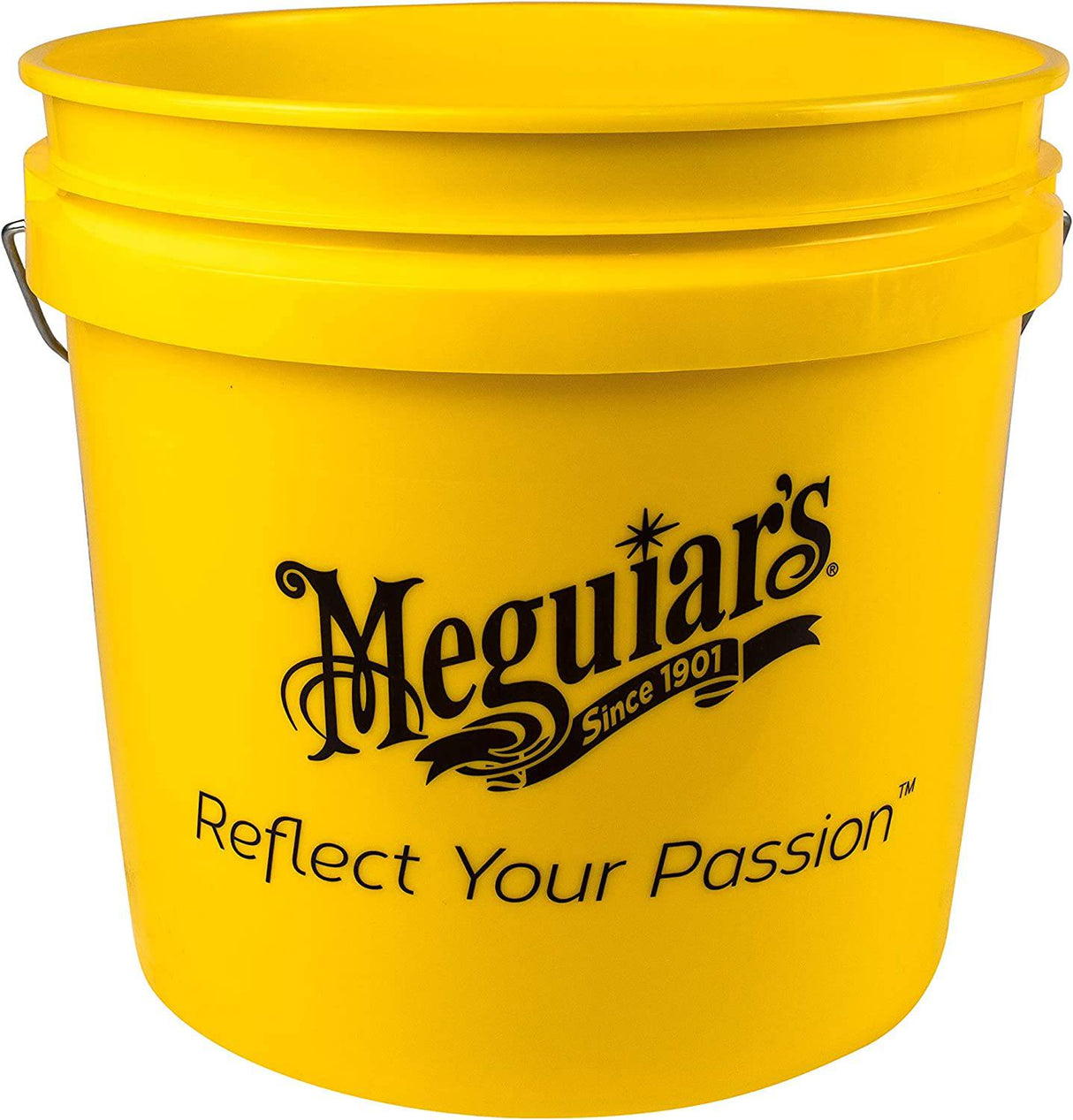 Meguiar's Cubeta amarilla - Cubo de lavado de autos para agua y espuma - 3.5 gal