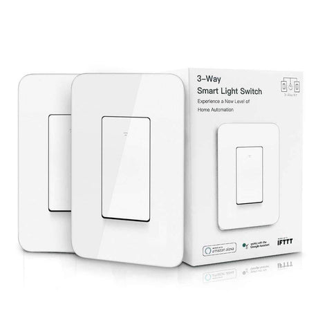 MICMI Interruptor de luz inteligente de 3 vías, compatible con Alexa, Asistente de Google, IFTTT, interruptor de luz WiFi de 3 vías, requiere cable neutro, control remoto de aplicación de configuración de programación, ETL, no requiere concentrador (2) - DIGVICE MX
