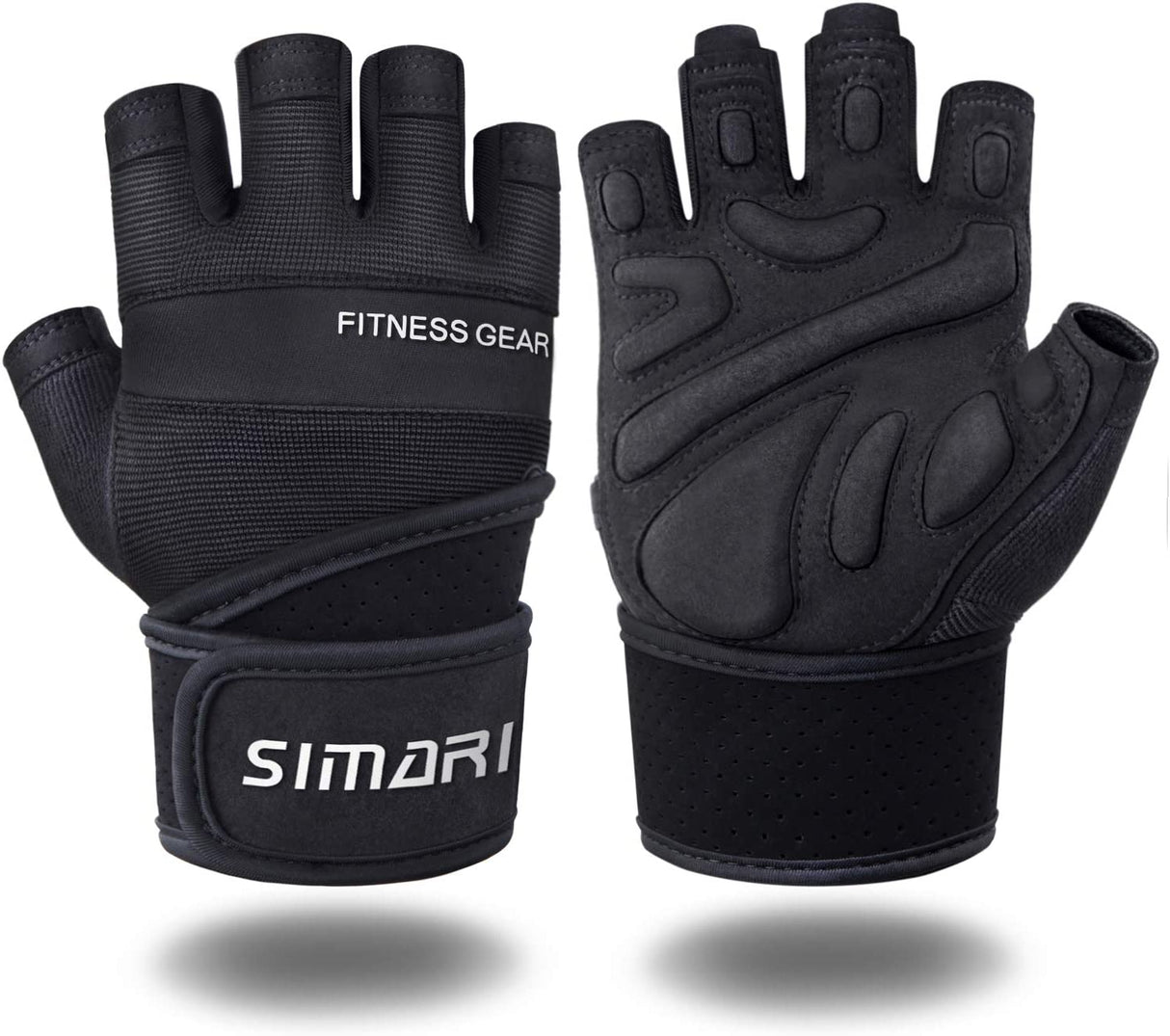 SIMARI - Guantes de entrenamiento para hombres y mujeres, guantes de levantamiento de pesas con muñequeras, soporte para gimnasio