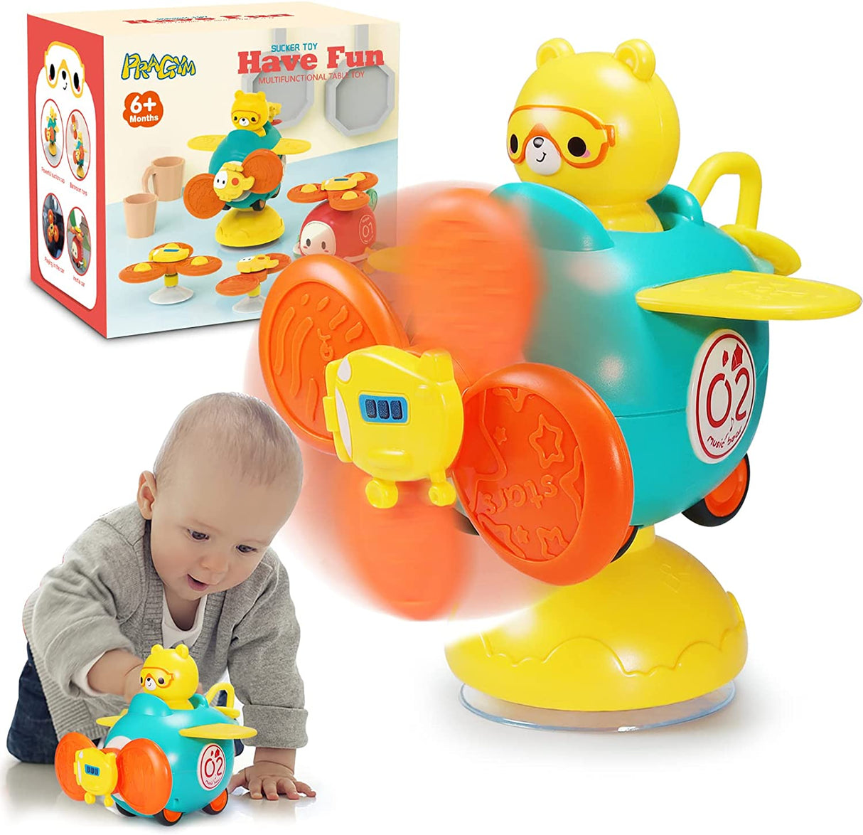 PRAGYM Juguetes para bebés para bebés de 12 a 18 meses de edad, Spinner de aprendizaje - B0B8CF2QR4