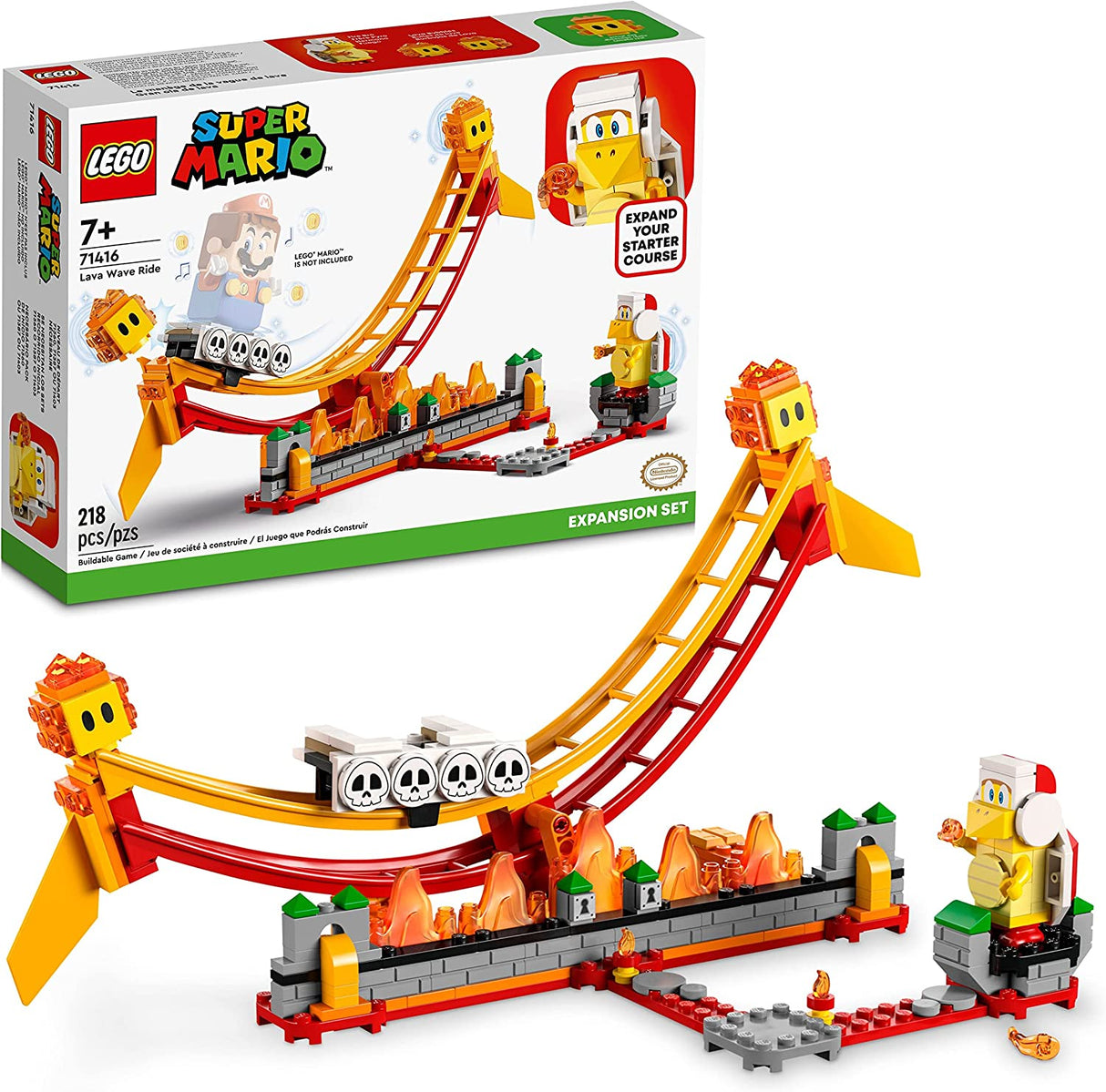 LEGO Super Mario Lava Wave Ride Expansion 71416 (218 piezas)