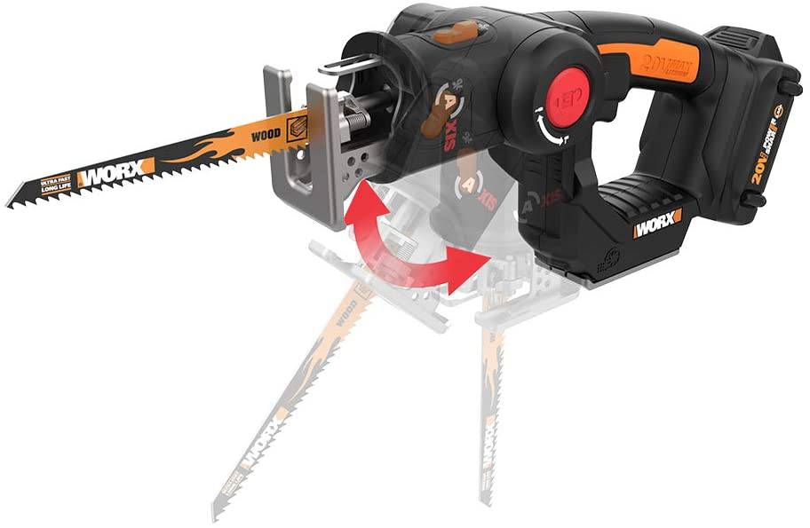WORX WX550L 20V Power Share Axis Sierra alternativa y caladora inalámbrica - DIGVICE MX
