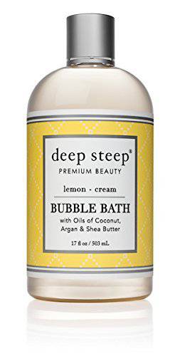 Deep Steep Bubble Bath, Lemon Cream, 17 Ounce
