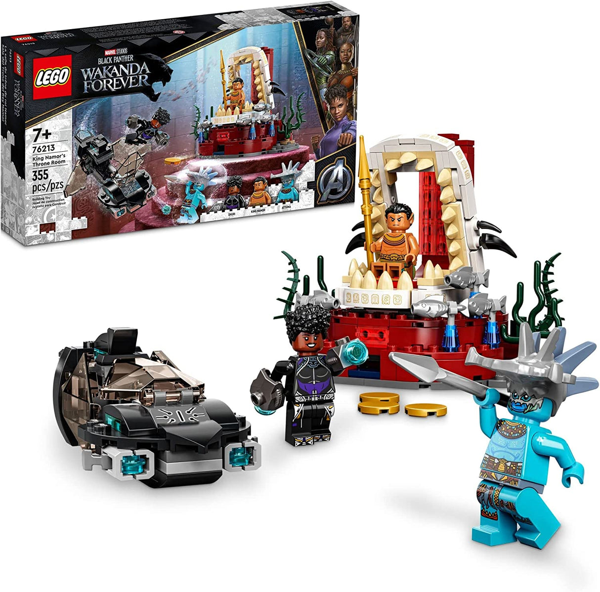 LEGO Marvel Black Panther Wakanda Forever King Namor's Throne Room 76213 (355 piezas)