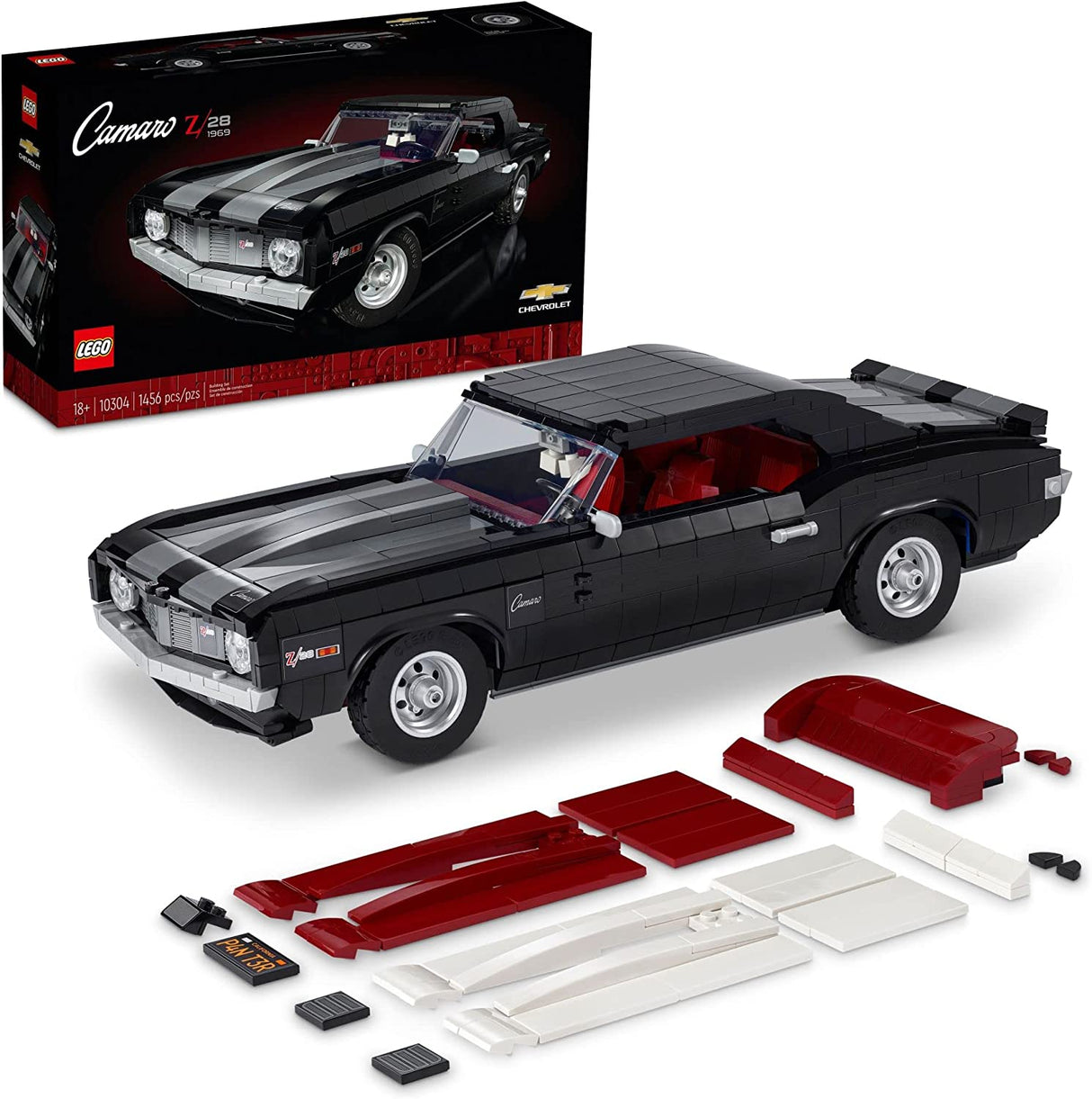 LEGO Chevrolet Camaro Z28 10304 Juego de construcción para adultos (1458 piezas)