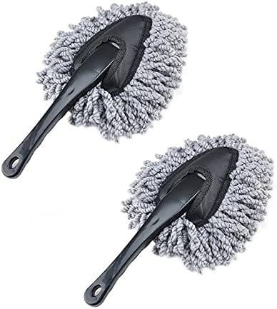 IPELY 2 Pack Super Soft Microfiber Car Dash Duster Brush para la limpieza del coche Hogar Cocina Ordenador Cepillo de limpieza Herramienta para quitar el polvo