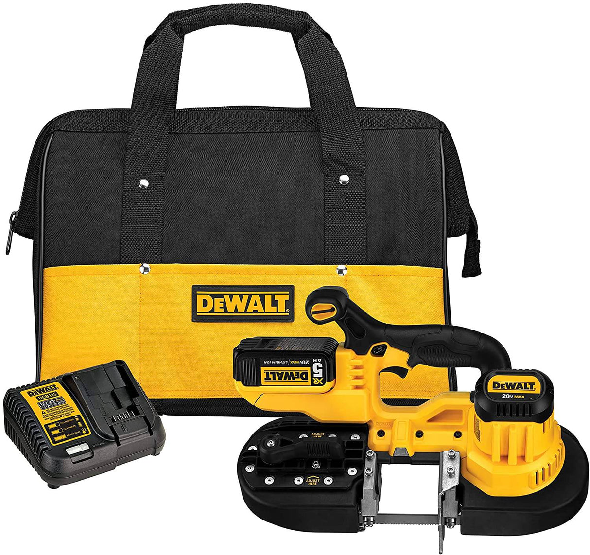 DEWALT 20V MAX Kit de sierra de cinta portátil, inalámbrico (DCS371P1) - DIGVICE MX