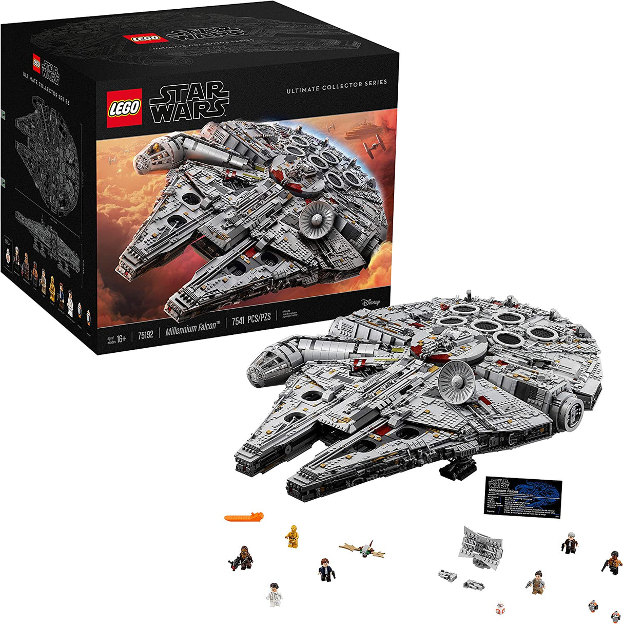 LEGO Star Wars Ultimate Millennium Falcon 75192 Kit de construcción experto y modelo de nave estelar, el mejor regalo y película coleccionable para adultos (7541 piezas)