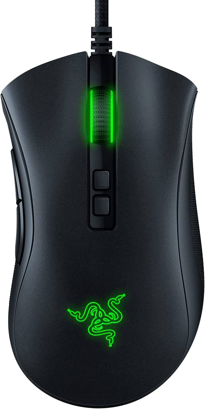 Razer DeathAdder V2 - Ratón para juegos: Sensor óptico de 20K DPI - El interruptor de mouse para juegos más rápido - Iluminación Chroma RGB - 8 botones programables - Empuñaduras laterales de goma - Negro clásico