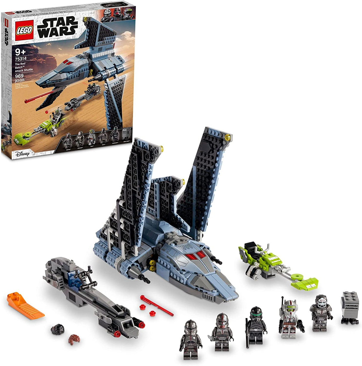 LEGO Star Wars The Bad Batch Attack Shuttle 75314 (969 piezas)
