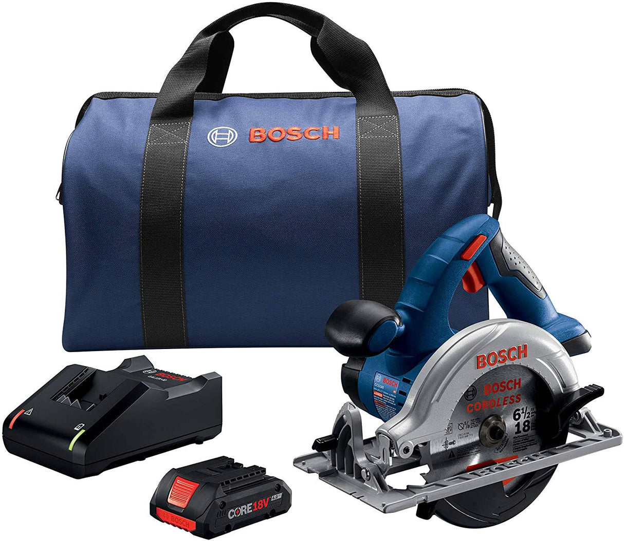 BOSCH CCS180-B15 18 V 6-1/2 pulg. Kit de sierra circular con (1) batería compacta CORE18V 4.0 Ah - DIGVICE MX