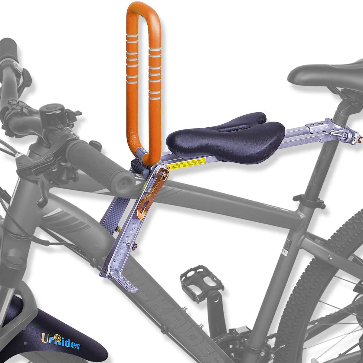 UrRider Asiento de bicicleta para niños, asiento de bicicleta para niños de montaje frontal, plegable, portátil, sin herramientas, liberación rápida, actualización, para niños de 2 a 6 años (hasta 60 libras) - DIGVICE MX