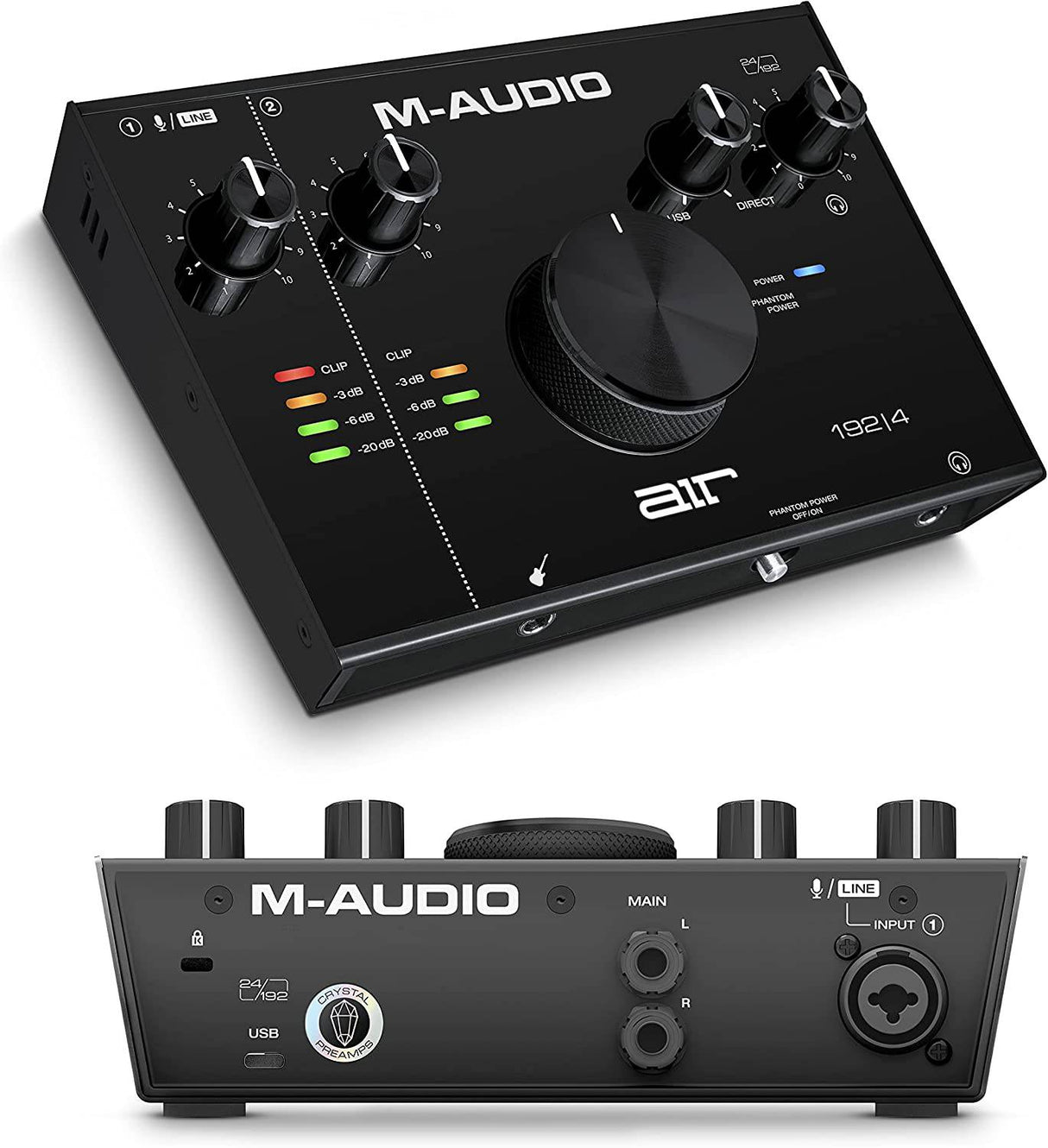 M-Audio AIR 192x4 USB C Interfaz de audio para grabación, podcasting, transmisión con calidad de sonido de estudio, 1 entrada XLR y software de producción musical