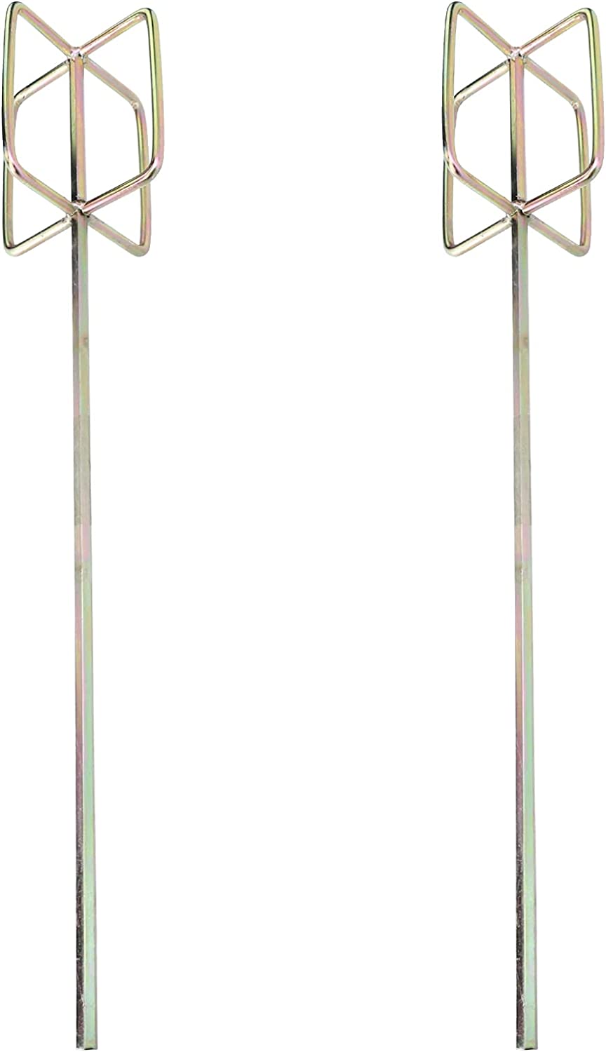 Angoily 2 piezas mezclador de barro de pintura de metal, varillas de mezcla de taladro de hormigón, mezclador de compuesto de cemento de alta resistencia, herramientas profesionales de paneles de yeso para martillo de taladro eléctrico - DIGVICE MX