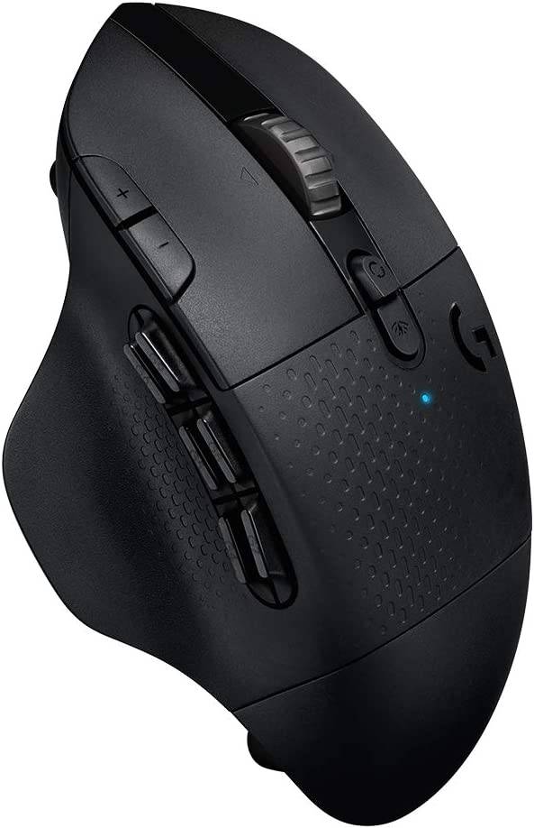 Logitech G604 LIGHTSPEED - Ratón inalámbrico para juegos con 15 controles programables, hasta 240 horas de duración de la batería, dos modos de conectividad inalámbrica, rueda de desplazamiento hiperrápida - Negro