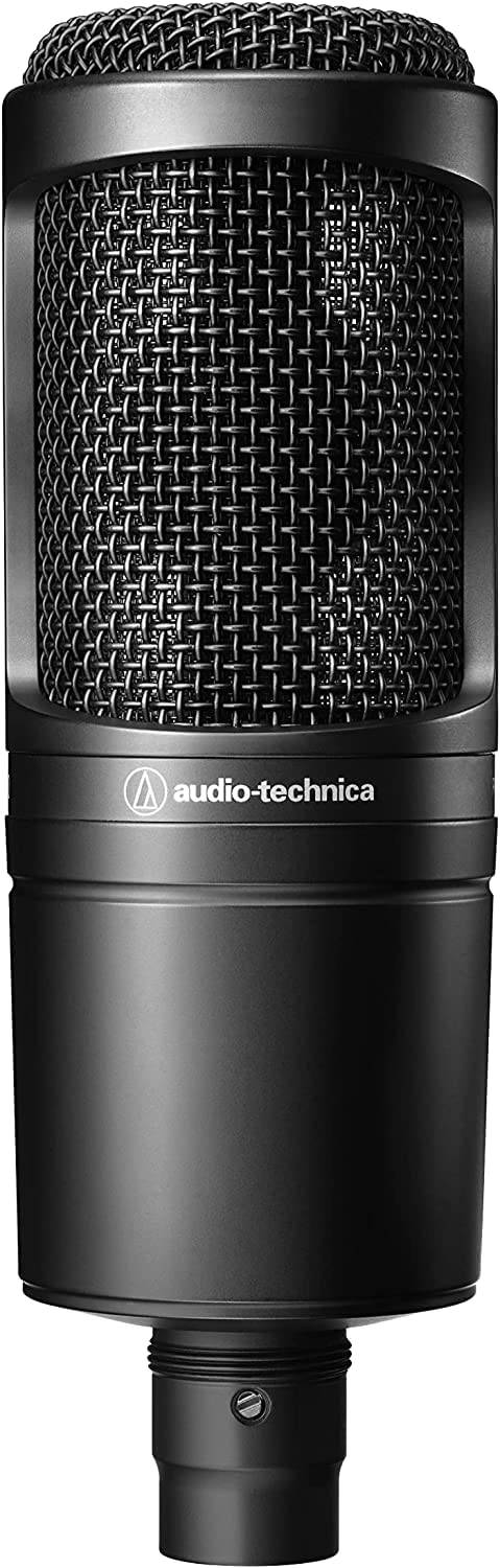 Audio-Technica AT2020  Micrófono XLR de estudio de condensador cardioide, ideal para aplicaciones de estudio de proyectos/casa