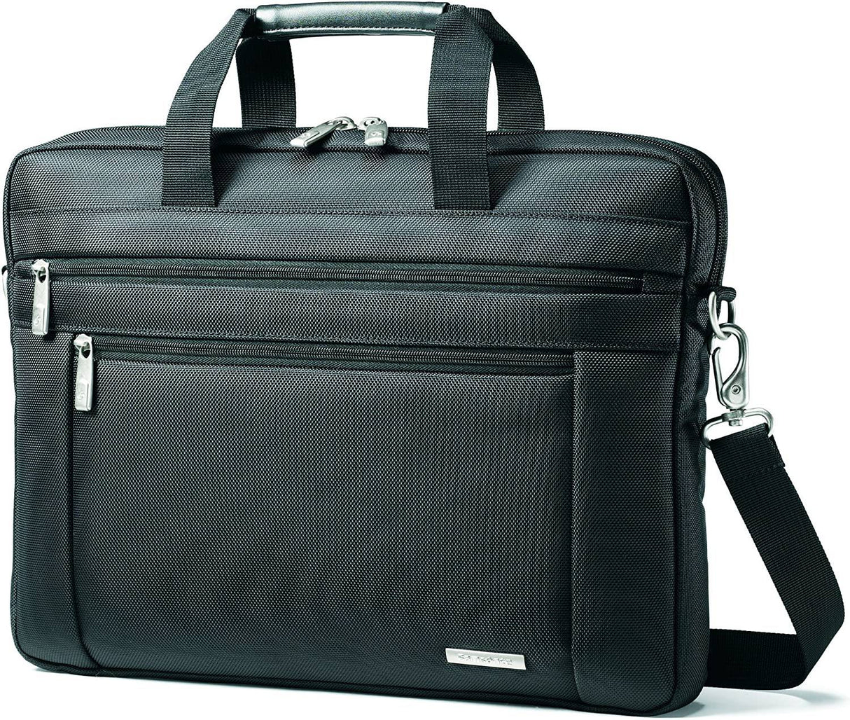 Samsonite - Classic Maletín delgado para computadora portátil, negro, 16 x 2 x 12 pulgadas
