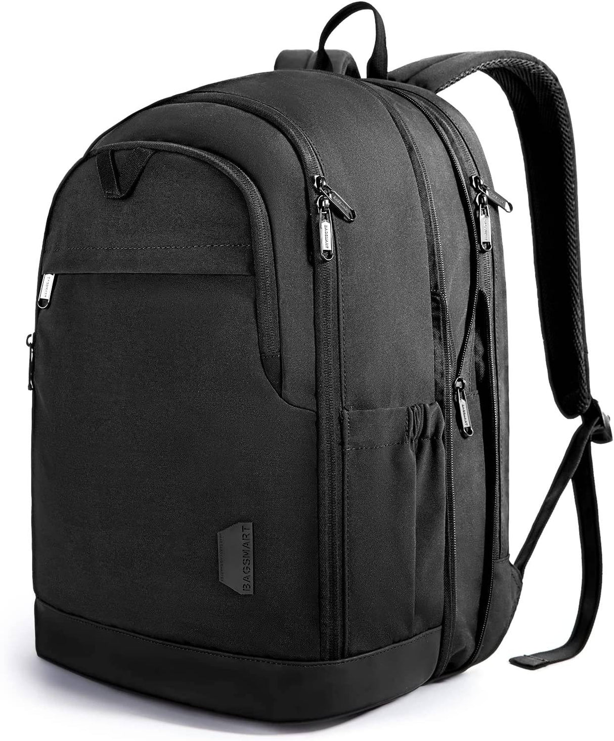 BAGSMART - Mochila para computadora portátil para hombres y mujeres Mochilas de viaje expandibles para computadora de 17.3 pulgadas con puerto de carga resistente al agua