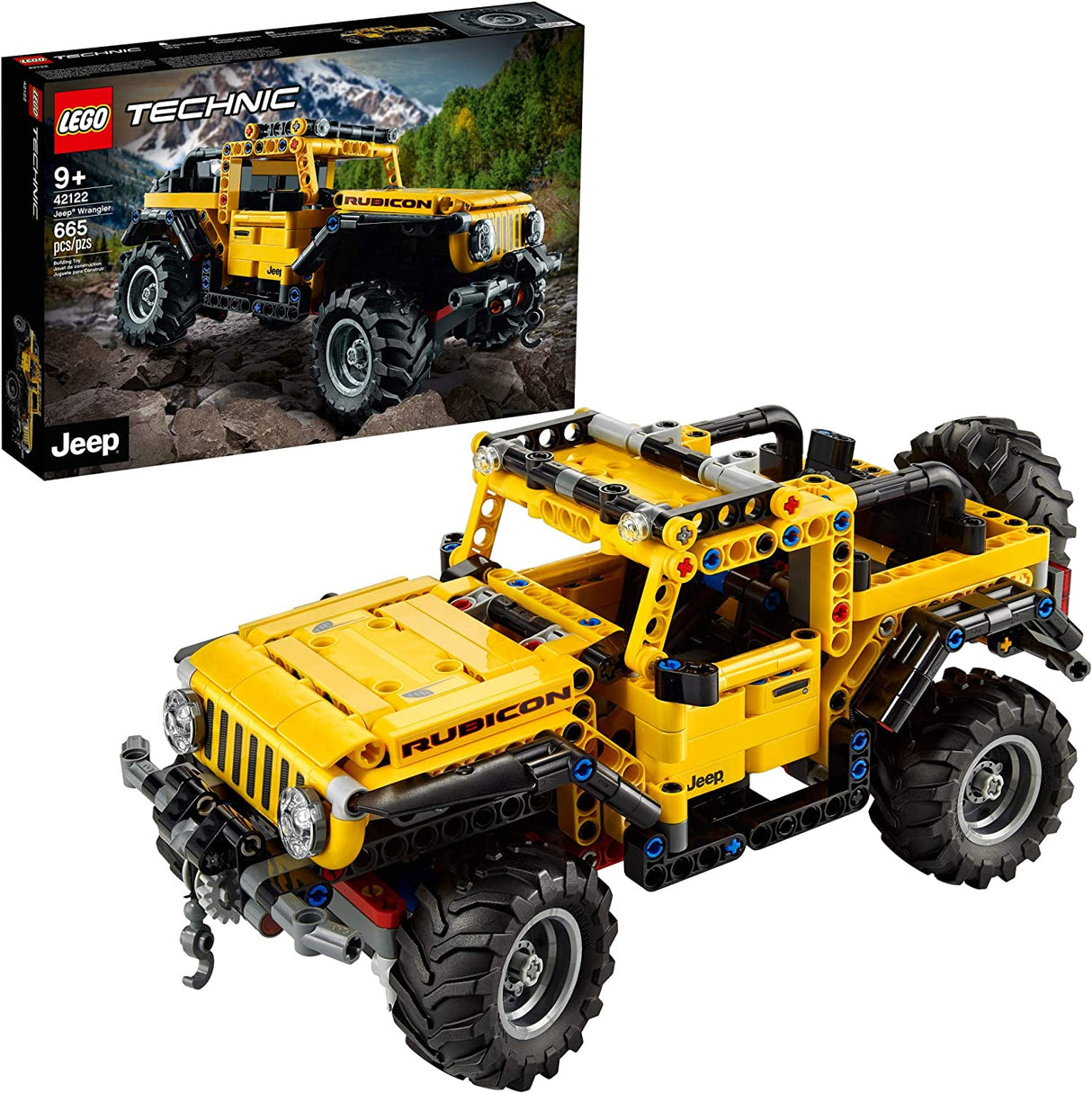 LEGO Technic Jeep Wrangler 42122 Juego de juguetes de construcción para niños, niños y niñas a partir de 9 años (665 piezas)