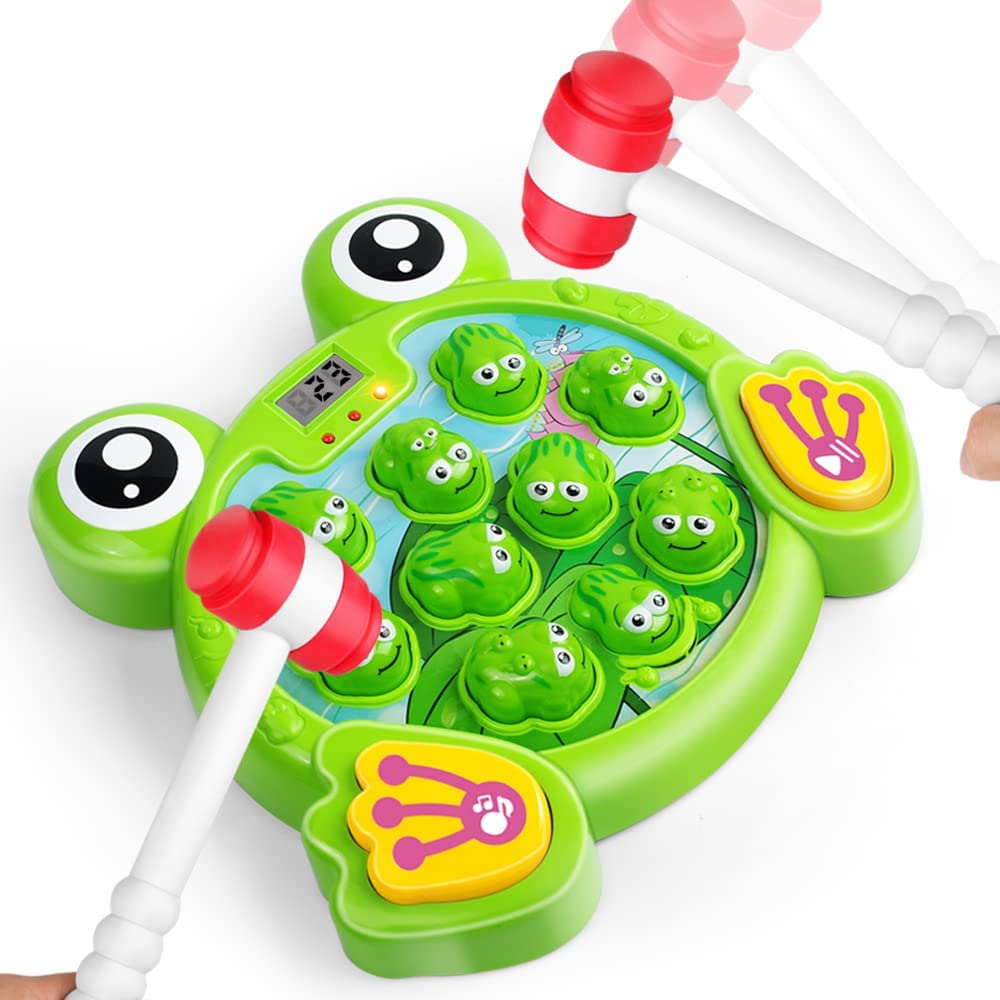 YEEBAY Juego interactivo Whack A Frog, aprendizaje, activo, juguete de desarrollo temprano - SG_B07QRRTYBL_VR3