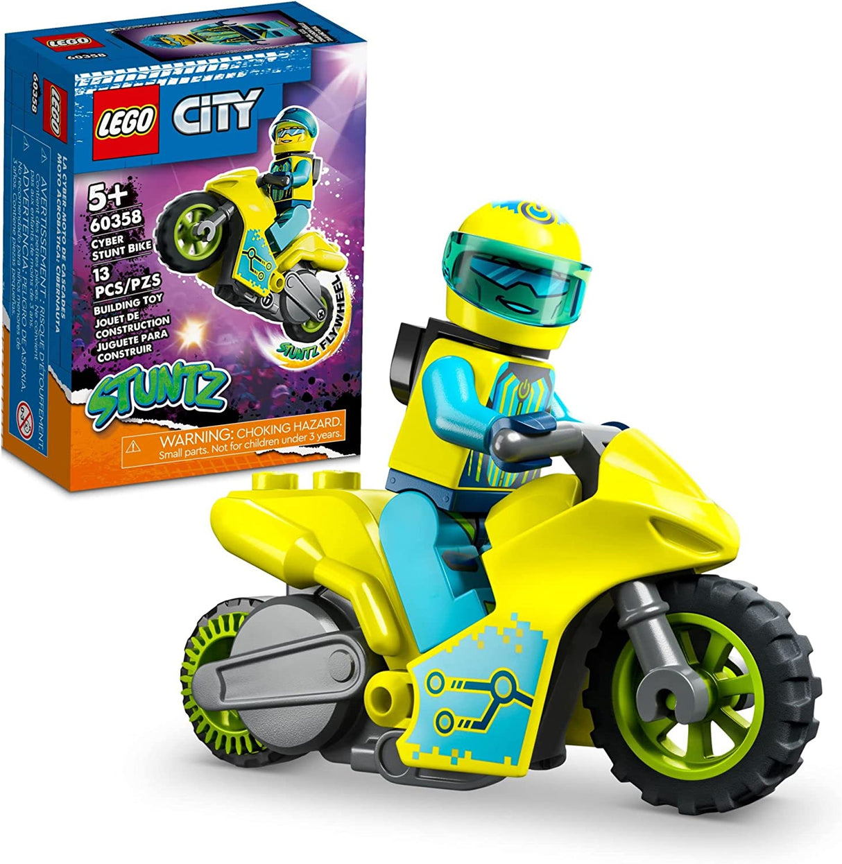 LEGO City Stuntz Cyber Stunt Bike 60358