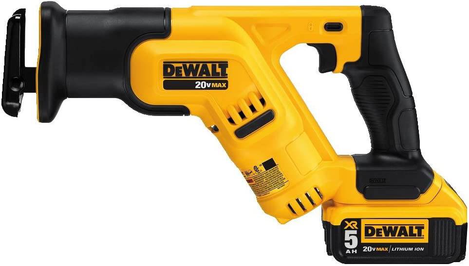 DEWALT 20V MAX* Kit de sierra recíproca inalámbrica, batería de 5 amperios por hora (DCS387P1) - DIGVICE MX