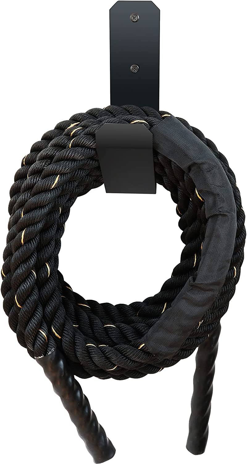 Hemacudy Gancho de Almacenamiento de Cuerda de Ejercicio, Soporte de Almacenamiento de Cuerda de Montaje en Pared para Cuerda de Ejercicio Cuerda de Batalla en Gimnasio en Casa o Gimnasio Comercial