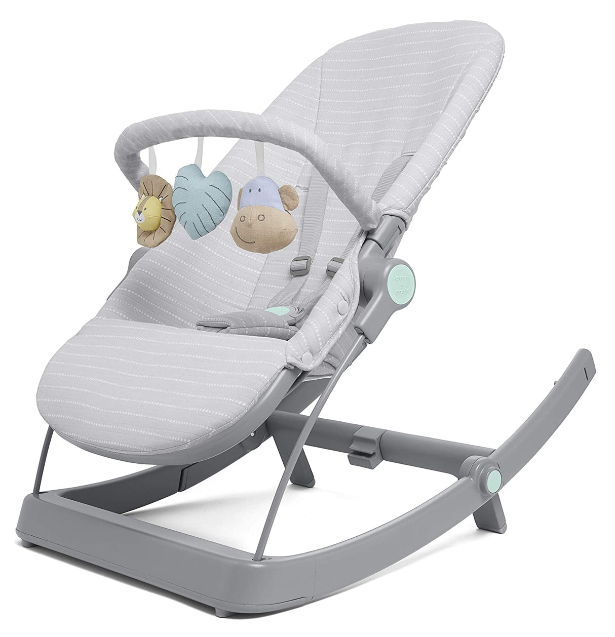 aden + anais Asiento de transición 3 en 1 para bebés y niños pequeños - Mecedora reclinable, mecedora y asiento para recién nacidos a 2 años - Funda suave de muselina 100% algodón - Arnés de seguridad de 5 puntos - Jungle Jam Toys - DIGVICE MX