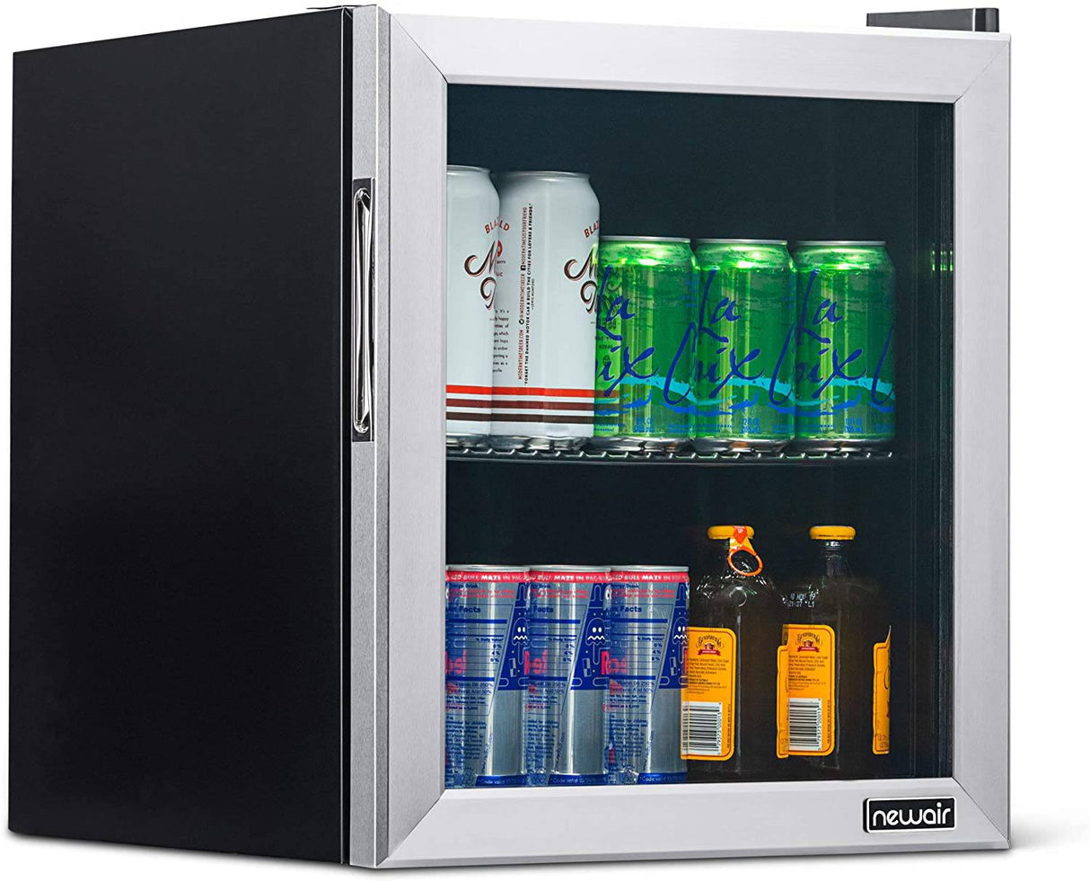 NewAir Mini refrigerador y enfriador de bebidas, refrigerador de puerta de vidrio independiente con capacidad para 60 latas, se enfría a 37 grados Organizador de bebidas perfecto para cerveza, vino, refrescos y pop - DIGVICE MX