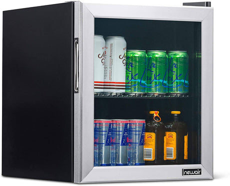 NewAir Mini refrigerador y enfriador de bebidas, refrigerador de puerta de vidrio independiente con capacidad para 60 latas, se enfría a 37 grados Organizador de bebidas perfecto para cerveza, vino, refrescos y pop - DIGVICE MX