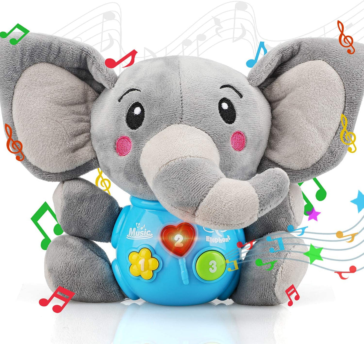 STEAM Life Baby Toys - Elefante de peluche para bebés - SL88001