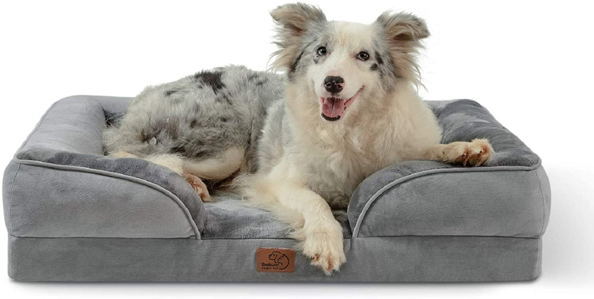 BEDSURE - Cama ortopédica para perro, perros medianas/grandes/extragrandes, sofá de espuma con funda extraíble lavable, forro impermeable y sofá inferior antideslizante - DIGVICE MX