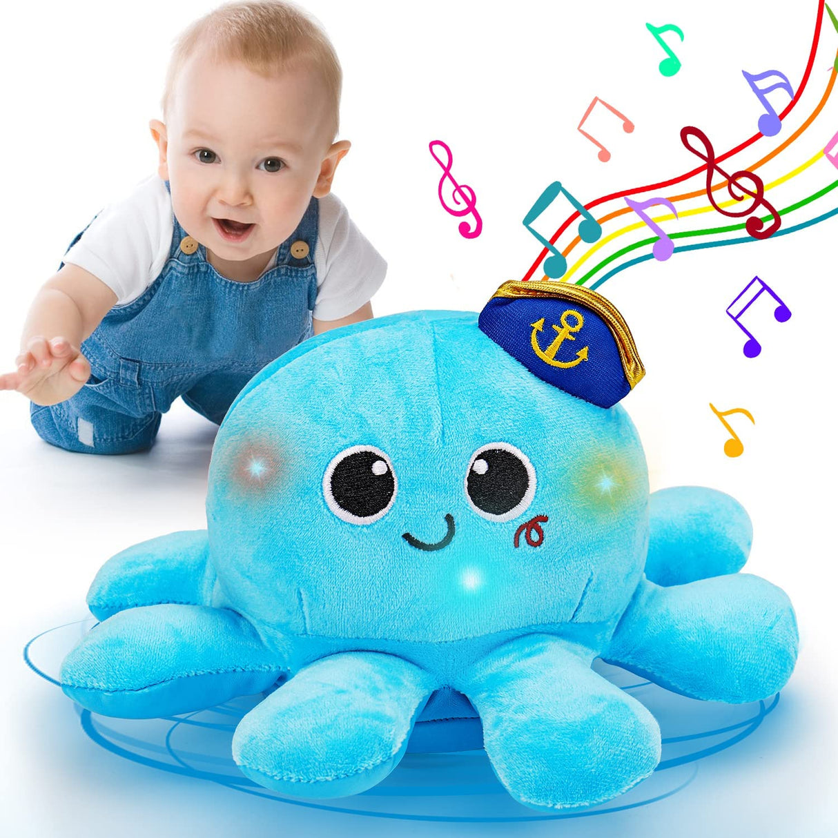 Tsomtto - Pulpo de peluche musical - B0BC1NLY9S