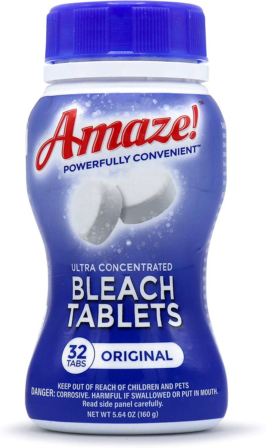 AMAZE! Pastillas de lejía ultraconcentradas para lavandería y limpieza del hogar (32 tabletas originales) - DIGVICE MX